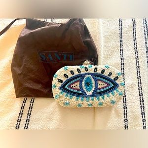 Santi Evil Eye Beaded Clutch
